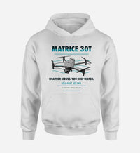 Thumbnail for DJI Matrice 30T design on white hoodie single side