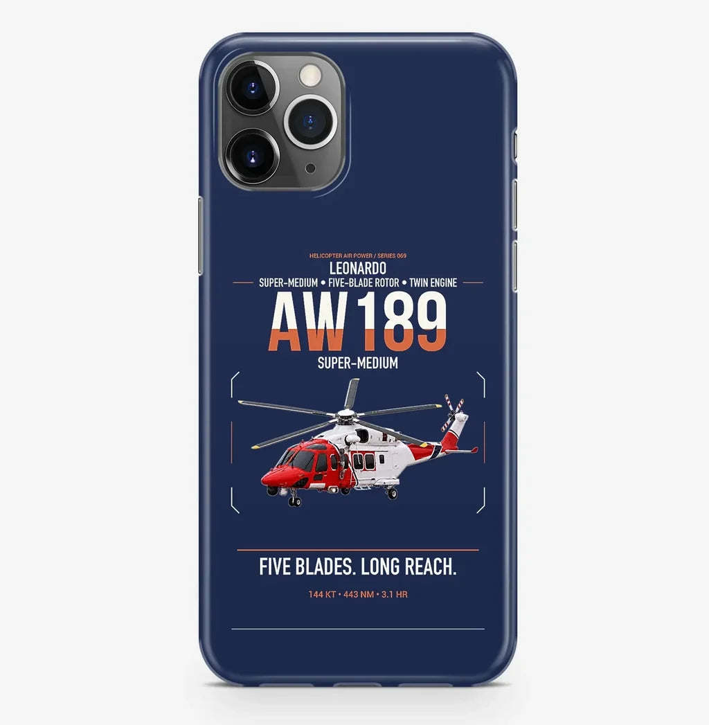 Leonardo AW189 design on navy blue magsafe iphone case, for iPhone Pro Max