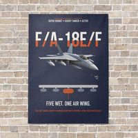 Thumbnail for F A-18E F Buddy Tanker vertical canvas print - no frame - navy blue background