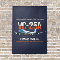 Thumbnail for VC-25A Air Force One Presidential Airlift vertical canvas print - no frame - navy blue background
