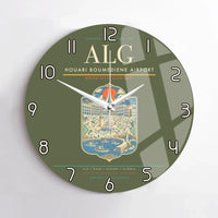 Thumbnail for Houari Boumediene Airport ALG Wall-Clock No-Frame - Green Army