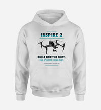 Thumbnail for DJI Inspire 2 design on white hoodie single side