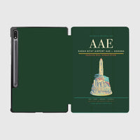 Thumbnail for Rabah Bitat Airport (AAE) design on dark green samsung tablet tablet case