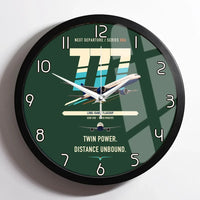 Thumbnail for Boeing 777-300ER design on dark green framed wall clock