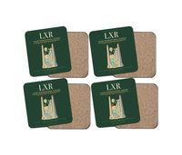 Thumbnail for Luxor International Airport (LXR) design on dark green 4 pieces set coaster