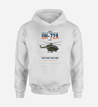 Thumbnail for Airbus UH-72A Lakota design on white double-side hoodie, single-side print