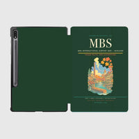 Thumbnail for MBS International Airport (MBS) design on dark green samsung tablet tablet case