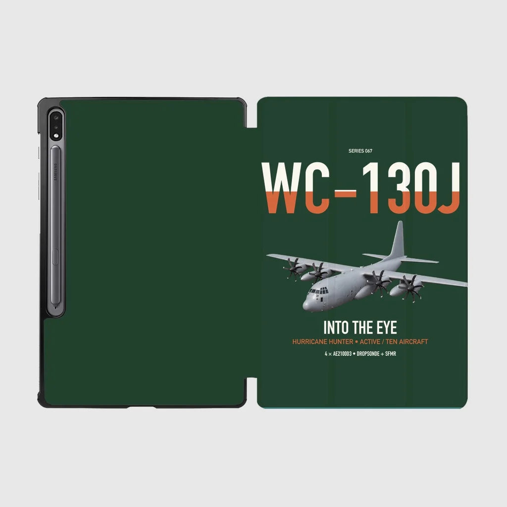 WC-130J Hurricane Hunter design on dark green samsung tablet tablet case