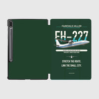 Thumbnail for Fairchild Hiller FH-227B design on dark green samsung tablet tablet case