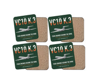 Thumbnail for Vickers VC10 K.3 design on dark green 4 pieces set coaster