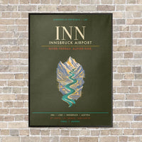 Thumbnail for Innsbruck Airport INN - Canvas Framed - Green Army