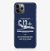 Thumbnail for Cessna Citation CJ3+ design on navy blue magsafe iphone case, for iPhone Pro Max