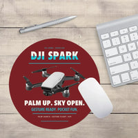 Thumbnail for DJI Spark design on dark red round mouse pad
