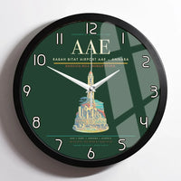 Thumbnail for Rabah Bitat Airport (AAE) design on dark green framed wall clock