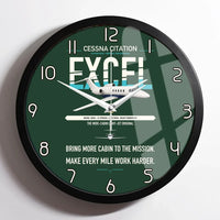 Thumbnail for Cessna Citation Excel design on dark green framed wall clock