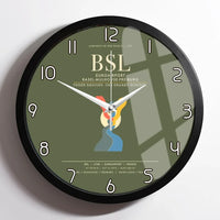 Thumbnail for EuroAirport Basel-Mulhouse-Freiburg BSL Wall-Clock Framed - Green Army