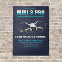 Thumbnail for DJI Mini 3 Pro vertical canvas print - no frame - navy blue background