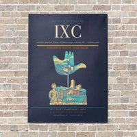Thumbnail for Shaheed Bhagat Singh International Airport IXC — Chandigarh vertical canvas print - no frame - navy blue background