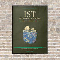 Thumbnail for Istanbul Airport IST - Canvas Framed - Green Army