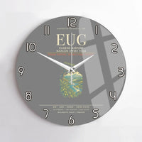 Thumbnail for Eugene Airport Mahlon Sweet Field EUG Wall-Clock No-Frame - Gray