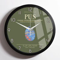Thumbnail for Gimhae International Airport Busan PUS Wall-Clock Framed - Green Army