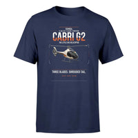 Thumbnail for Guimbal Cabri G2 design on navy blue t-shirt, single-side print
