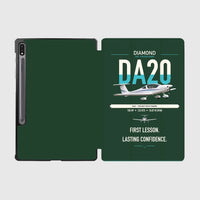 Thumbnail for Diamond DA20 design on dark green samsung tablet tablet case