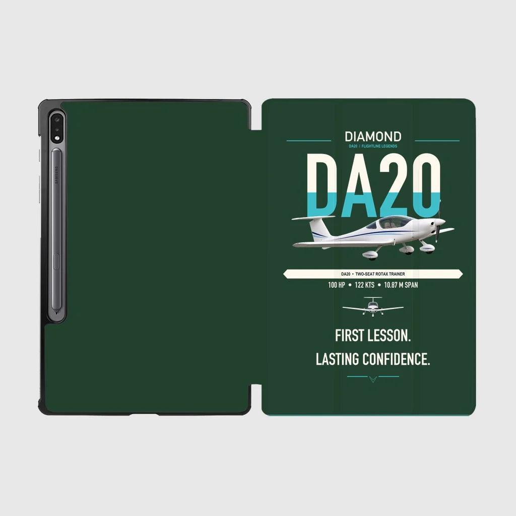 Diamond DA20 design on dark green samsung tablet tablet case