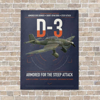 Thumbnail for Junkers Ju 87D-3 vertical canvas print - no frame - navy blue background