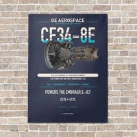 Thumbnail for CF34-8E vertical canvas print - no frame - navy blue background