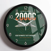 Thumbnail for Dassault Mirage 2000C RDI design on dark green framed wall clock