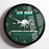 Thumbnail for Percepto Air Max design on dark green framed wall clock