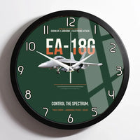 Thumbnail for EA-18G Growler Control The Spectrum design on dark green framed wall clock