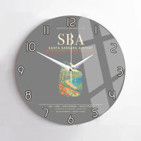 Thumbnail for Santa Barbara Airport SBA Wall-Clock No-Frame - Gray