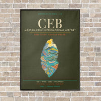 Thumbnail for Mactan-Cebu International Airport CEB - Canvas Framed - Green Army