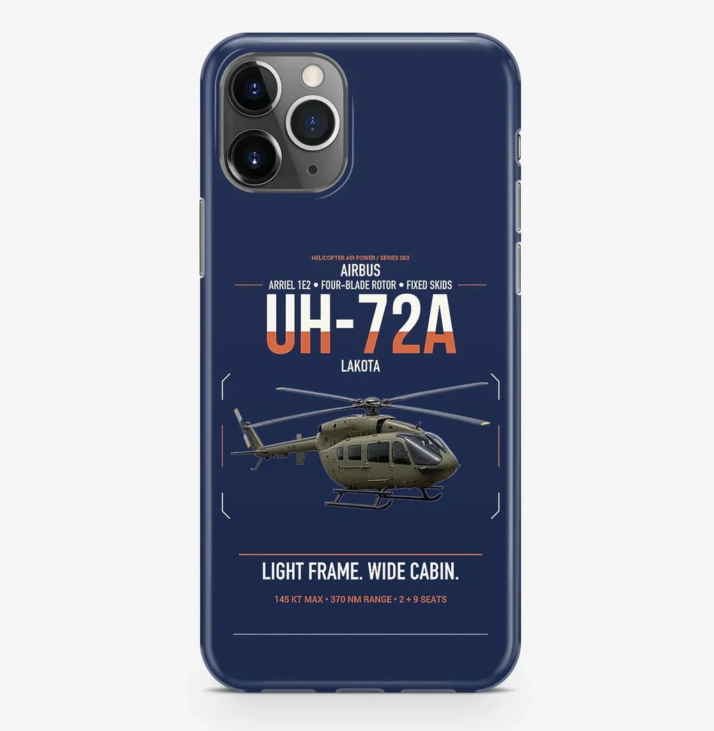 Airbus UH-72A Lakota design on navy blue magsafe iphone case, for iPhone Pro Max