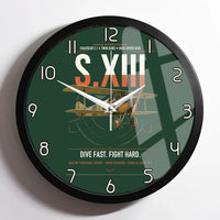 Thumbnail for SPAD S.XIII C.1 design on dark green framed wall clock