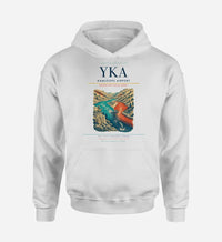 Thumbnail for Kamloops Airport (YKA) design on white hoodie single-side print