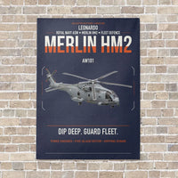 Thumbnail for Leonardo AW101 Merlin HM2 vertical canvas print - no frame - navy blue background