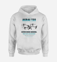 Thumbnail for DJI Agras T50 design on white hoodie single side