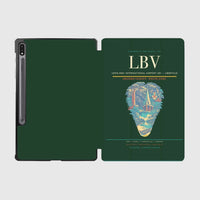 Thumbnail for Leon-Mba International Airport (LBV) design on dark green samsung tablet tablet case