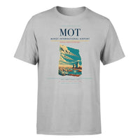 Thumbnail for Minot International Airport (MOT) T-Shirt single-side front print in Light Gray | minot-international-airport-mot-double-side-t-shirt