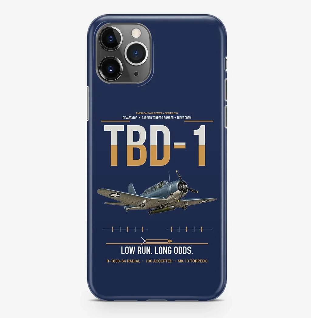 TBD-1 Devastator design on navy blue magsafe iphone case, for iPhone Pro Max