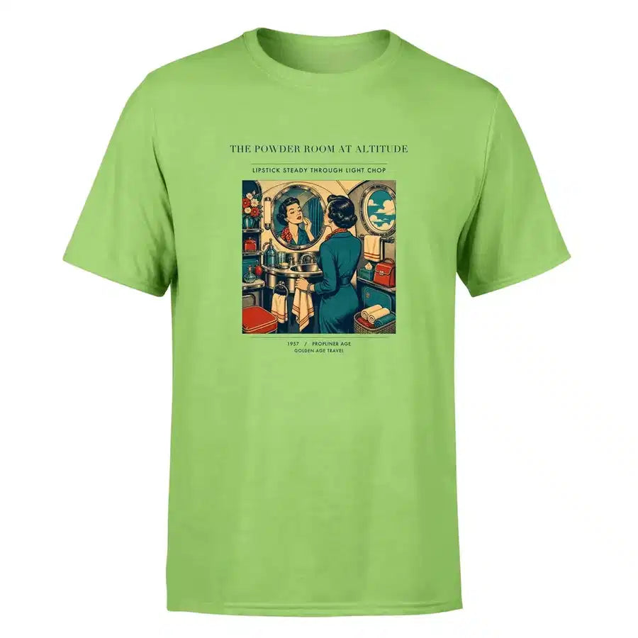 VINTAGE G4305 - The Powder Room At Altitude - Premium T-Shirt design on lightgreen premium t shirt