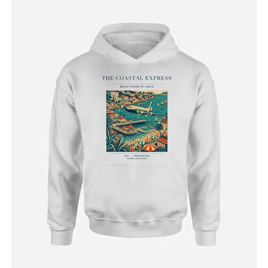 VINTAGE G4096 - The Coastal Express - Premium Hoodie design on white premium