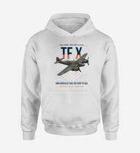 Thumbnail for Bristol Beaufighter TF X design on white double-side hoodie, single-side print