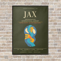 Thumbnail for Jacksonville International Airport JAX - Canvas Framed - Green Army
