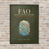 Thumbnail for Gago Coutinho Airport Faro FAO - Canvas Framed - Green Army
