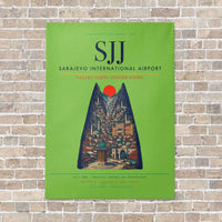 Thumbnail for Sarajevo International Airport SJJ - Canvas No Frame - Light Green