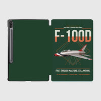 Thumbnail for F-100D Super Sabre design on dark green samsung tablet tablet case
